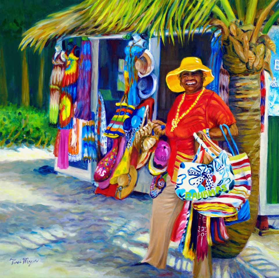 Bahamian Beach Bag Vendor